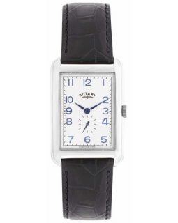 Rotary Gents Stainless Steel Leather Strap Watch (GS02697-21)